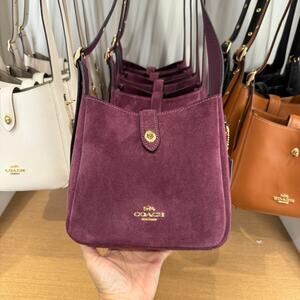 COACH Hadley Mini Crossbody Bag CDB00 Suede/Gold Maroon NWT